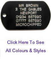 Black Armed Forces Style Dog Tag - £5.99