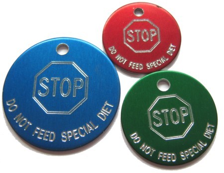 Do Not Feed Me Cat Tag Eight Colours - �4.99