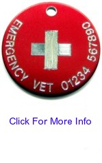 Vet Contact Tag Three Sizes & Seven Colours - �5.99