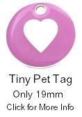 Deep Pink Enamel Heart 19mm Tag - �5.99