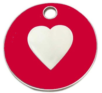 Red Enamel Heart 19mm Tag - �5.99