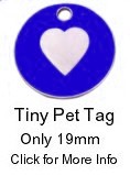 Navy Enamel Heart 19mm Tag - �5.99
